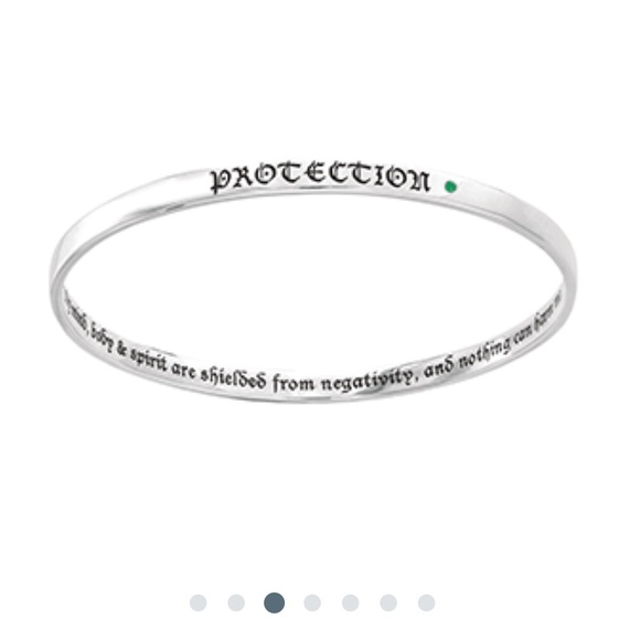 NWT Sterling Silver Affirmation Bangle Bracelet - Picture 1 of 5